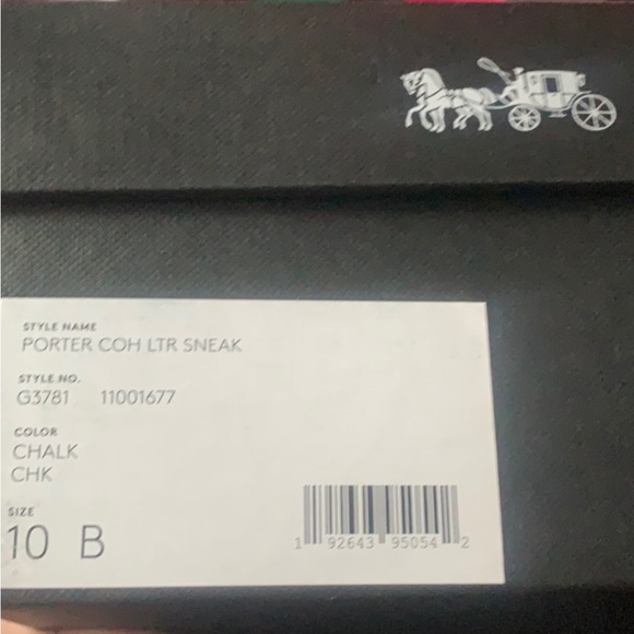 New Coach Porter Leather Fashion Sneaker Logo in Titanium White US 10 new in box - Picture 11 of 13
